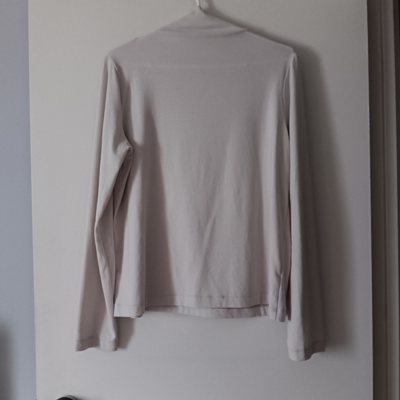 JAMES PERSE CLASSICS Supersoft Cream Scrunch Roll Neck Top 3 M/L - Picture 5 of 7